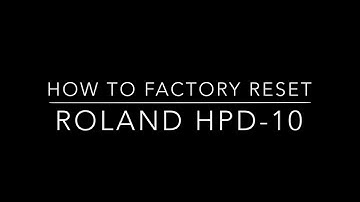 How to factory reset (initialize) Roland HPD-10 (HandSonic 10).