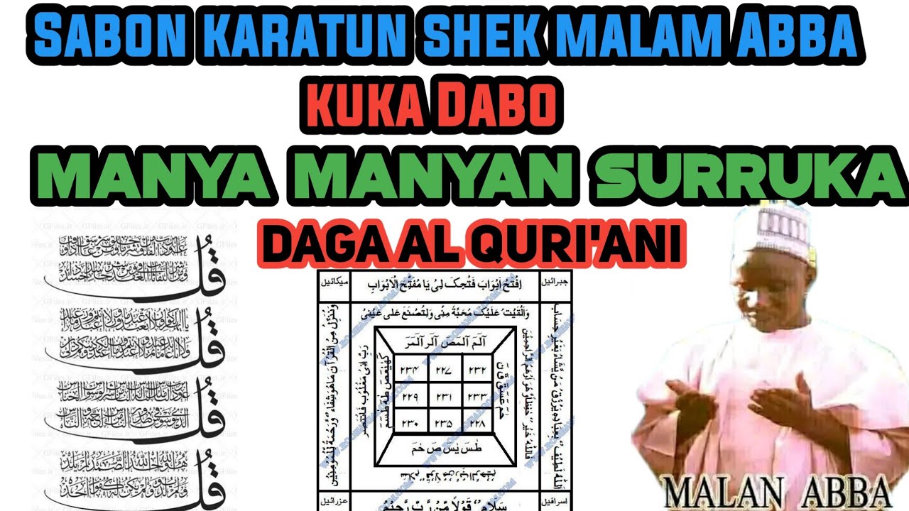 Sheikh Malam Abba Kuka Dabo  Tarihin Ashabul Hijri 1 Tare Da Muhimman Surruka Daga Alurani