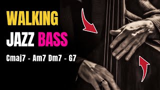 Video thumbnail of "Jazz Bass Backing Track  Cmaj7 Walking Bass"