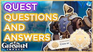 ⛲ Quest Questioning Melusine and Answering Machine⁉️| ⚜️Questions and Answers?‍⬛【Genshin Impact 4.2】