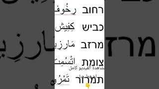 تعليم عبري من الصفر - كلمات عبري