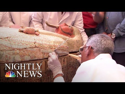 Egypt Opens Ancient Coffins To Find Perfectly Preserved Mummies Nbc Nightly News