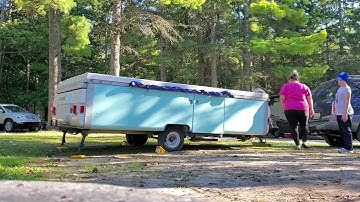 Putting up Ramona the 74 Apache Ramada