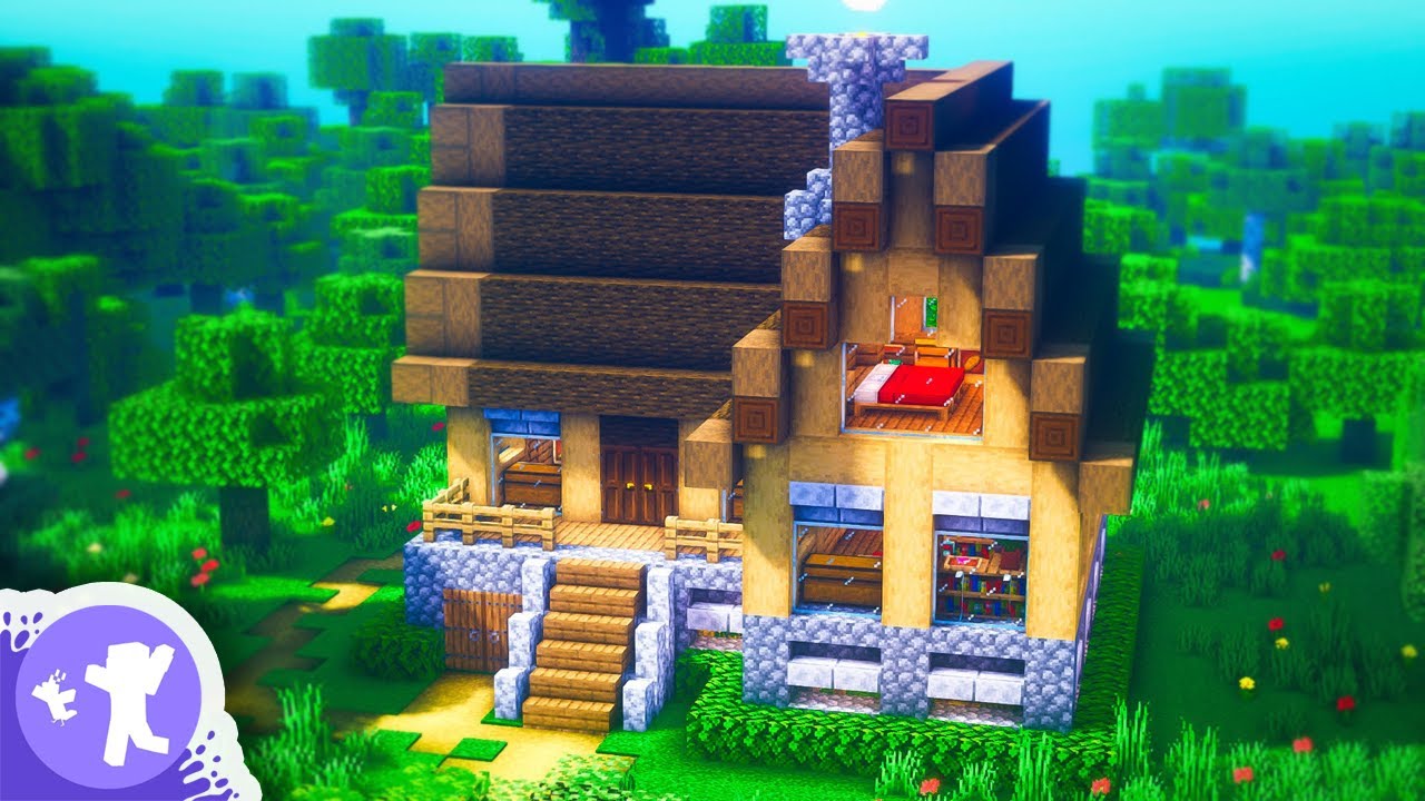 the-yumness: “A simple but nice wooden Minecraft house. Check out the  flower b #woodenflowerb…