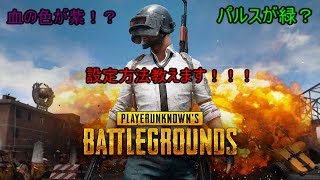 血液の色やパルスの色を変える方法 裏技 設定方法教えます Pubg Youtube