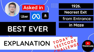 Leetcode 1926 Nearest Exit from Entrance in Maze | Hindi