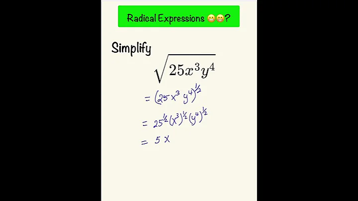 How To Simplify Radical Expression And Exponents | #algebra