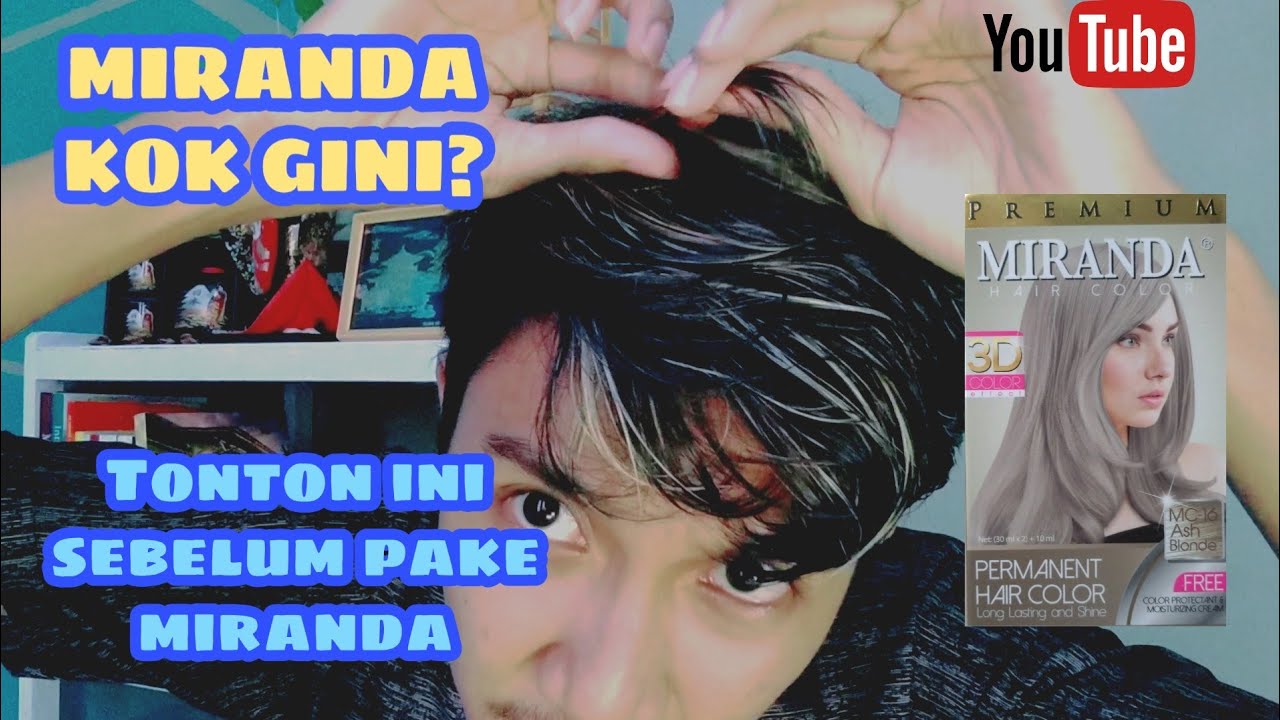 Review Miranda Ash Blonde  Cara Cat  rambut  warna silver 