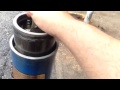 Loading a piston into a Detroit diesel 71 series liner