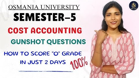 KOSTENBEREKENING || BELANGRIJKE VRAGEN OVER SCHOTTEN || SEMESTER-5 || OSMANIA UNIVERSITY |@shivan...