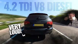LOUDEST 4.2 V8 TDI EVER?!?! 🤯 STRAIGHT PIPE + HARD CUT LIMITER!!