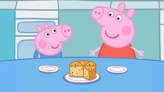 Peppa pig and george along with mummy daddy bake cake collect fruits
make jam a snow man shaped like m...
