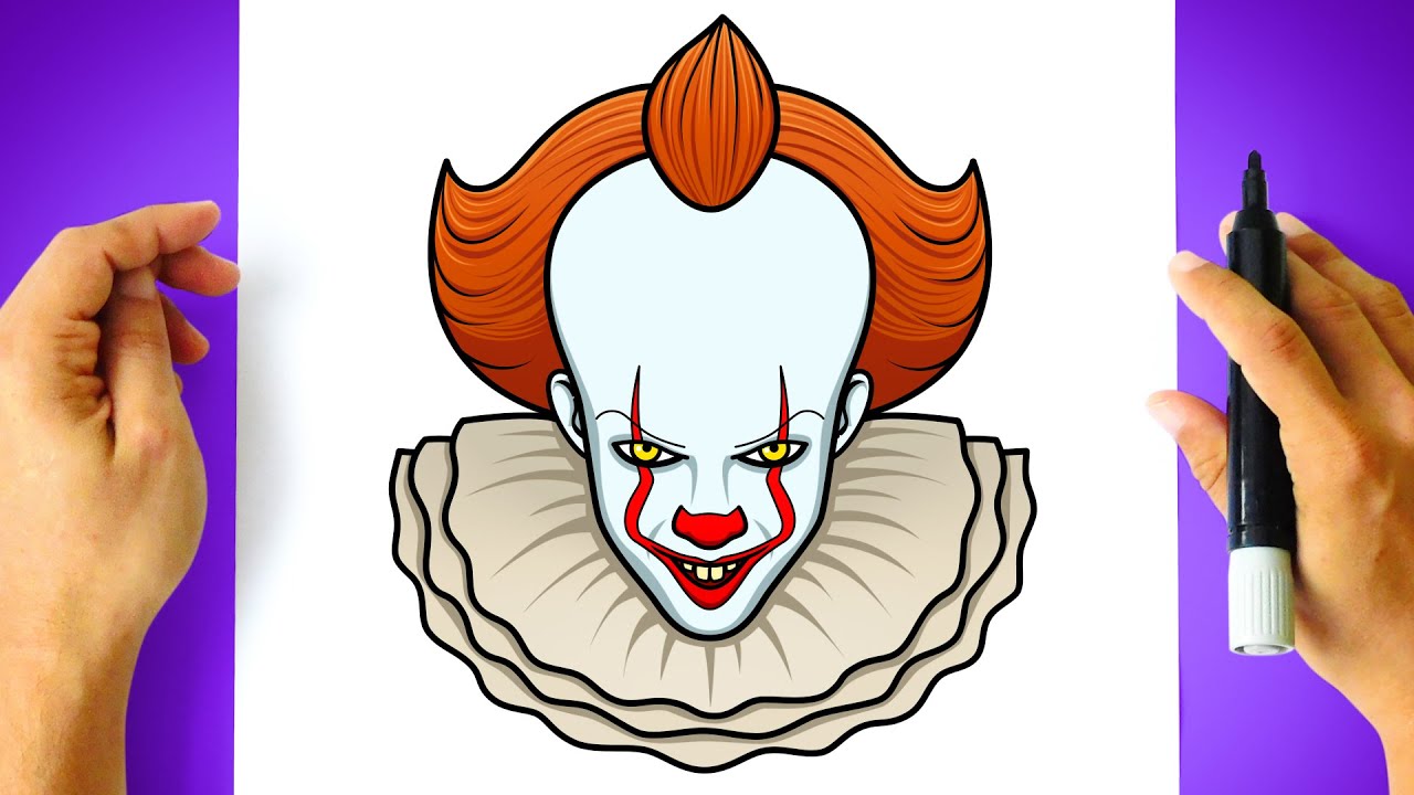 How to Draw PENNYWISE THE CLOWN (IT [1990] TV Mini-Series) Drawing