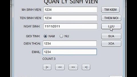 Bai 4: Java 3 Java Swing thêm sửa xóa sinh viên