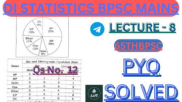 65th BPSC Statistics solution of Q no. 12 #piechart