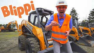 Blippi Learns about Diggers and Construction Vehicles | Blippi Toys | Educational Videos For Kids