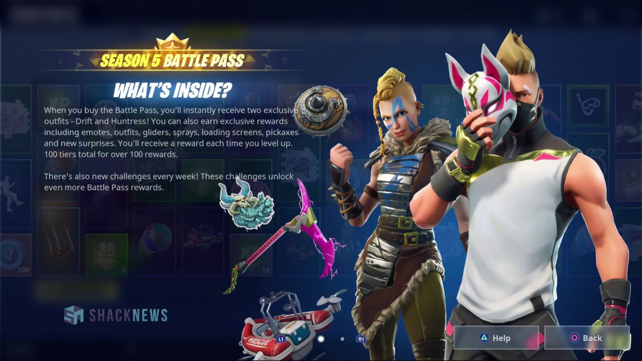 Fortnite Season 5 Battle Pass Gameplay - Outfits, Skins ...