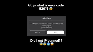 Guys What is Error Code 529?? 😰 #shorts #roblox #ipban