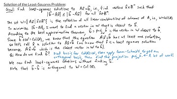 Linear Algebra - Least-Squares Problem