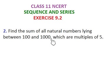 NCERT Class 11 Sequence And Series 9.2 question 2 solution by Dig Your Mind.