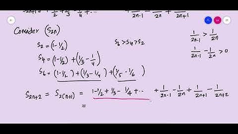 Mathematical Analysis Module III Class 8 Convergence of Alternate Harmonic Series