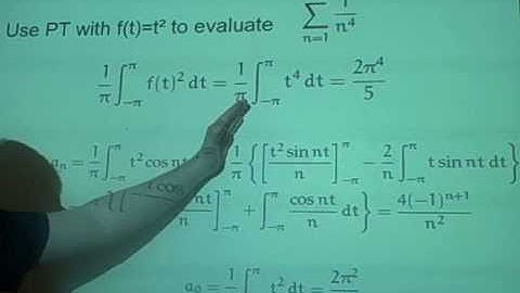 Fourier Series - Parsevals theorem