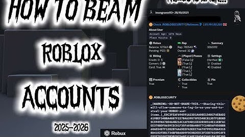 HOW TO BEAM ROBLOX ACCOUNTS MOBILE/PC WORKING 2025-2026 ( EDUCATIONAL PURPOSES )