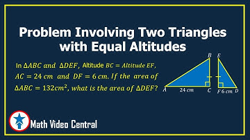 Two Triangles with the  Same or Equal Altitudes | Geometry
