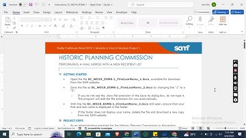Word 2019 | Module 6: End of Module Project 1 | HISTORIC PLANNING COMMISSION #shellycashman
