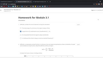 Digital Signal Processing Course 3 week 1 exclusive quiz  solutions