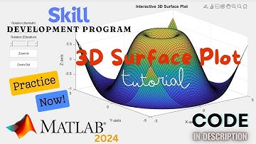 How to 3D Surface Plot in Matlab R2024a 2024| Customizable Code and Plot| Skill Development #matlab