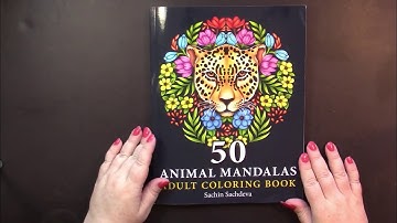 Flip & Review: 50 Animal Mandalas by Sachin Sachdeva (Adult Coloring)