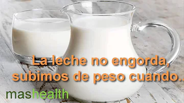 ¿La leche entera engorda?