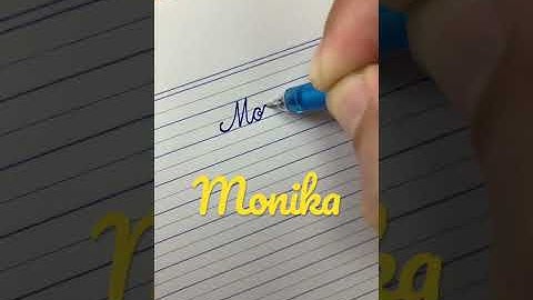 “Monika” Beautiful name in Cursive handwriting | Calligraphy | Lettering