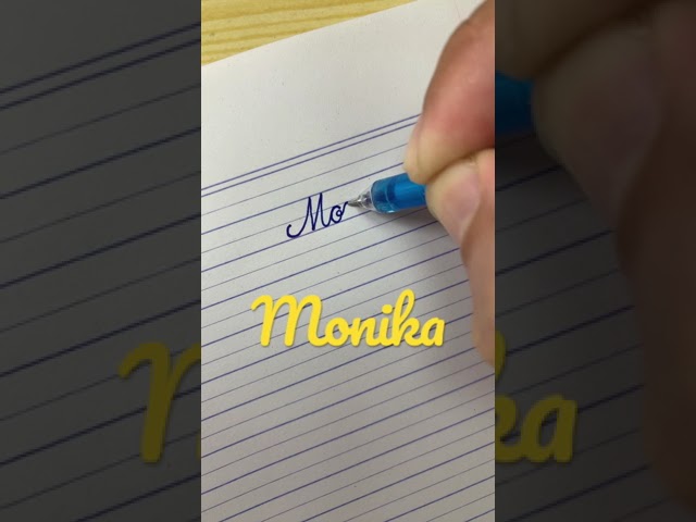 “Monika” Beautiful name in Cursive handwriting | Calligraphy | Lettering