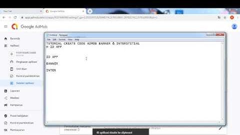CREATE ADMOB CODE (ID APP, BANNER, INTERSTITIAL, AND REWARD VIDEO)