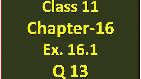 Ex-16.1 Q-13  Class 11 Maths ( Probability) |Sample Space | NCERT Math