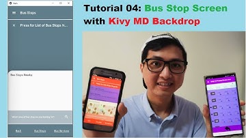 Kivy Mobile App #04 | How to create KivyMD Backdrop on Bus Stop Screen