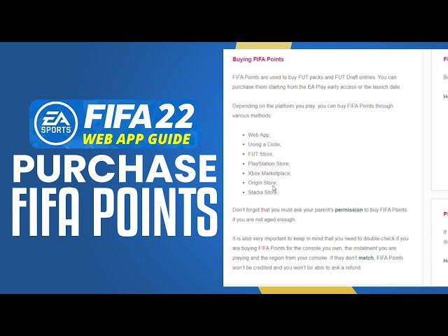 How To Buy FIFA Points On FIFA 23 Web App - TechStory