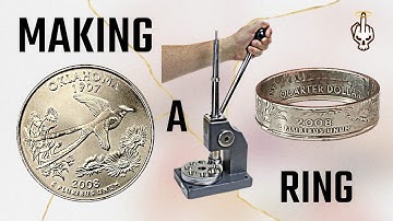 Making A Ring From Oklahoma State Quarter Coin - Coin Jewelry Making