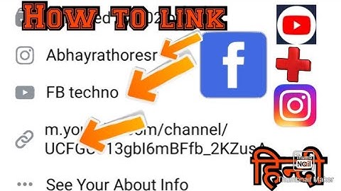 Facebook me YouTube,Twitter,Instagram ki Link kaise jode | Social Media Link add in Facebook