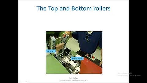 Lecture 6 Drawframe Feed Section