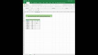 Calculate Salary With Increase Percentage #excel