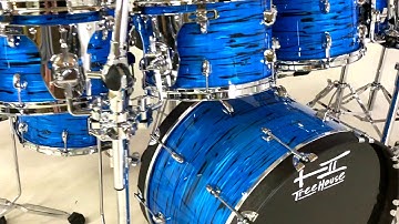 TreeHouse Custom Drums 8-piece Maple Drumset - Ocean Oyster Wrap