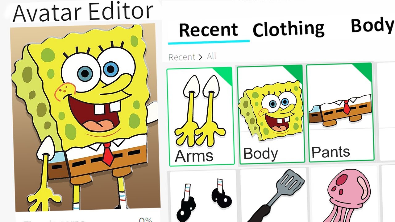 Making Spongebob A Roblox Account Youtube - how to make spongebob in roblox