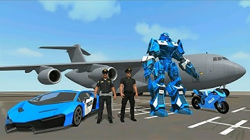 US Police Robot Car Transportation Airplane Simulator Game 25 Part.2 - Android Gameplay