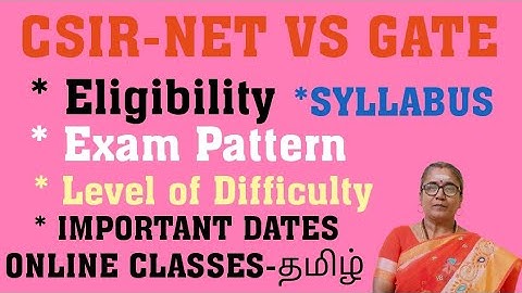 CSIR-NET VS GATE-EXAM PATTERN-SYLLABUS-IMPORTANT DATES-TAMIL-ONLINE CLASSES #csirnetmaths #gatemaths
