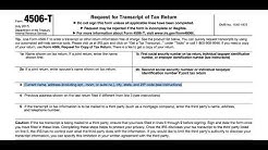 IRS Form 4506T - Request for Transcript of Tax Return | Brian Martucci Mortgage Lender 
