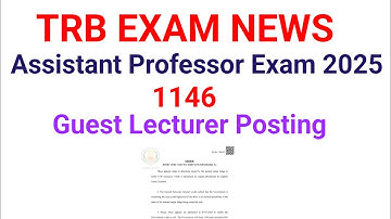 TRB/Assistant professor Notification/Guest lecturer Posting Update/Government Arts&Science College 