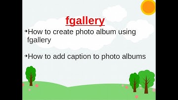 fgallery- How to create photo album and add caption in Ubuntu